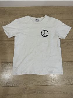 A.P.C. X Rth Peace Sign White Mens Tee T-Shirt /012