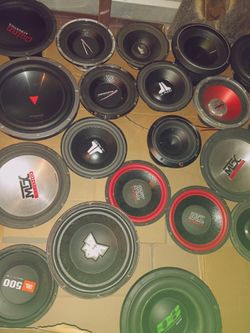 Subwoofers, amplifier collection. 8-in, 10-in, 12-in, 15-in. FREE DELIVERY DEMO PORTLAND VANCOUVER!