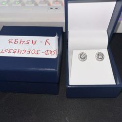 14KT white gold 1.00 carat lab grown diamond stud earrings (REAL DEAL)