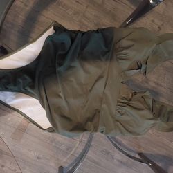 New Beautiful Bathing Suit Khaki Green Size XL. 👀 PHOTOS.  CASH PICKUP ONLY 