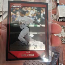 Colorado Rockies Matt Holliday 07 Bowman Chrome 07 Topps Heritage 07 Upper Deck SP 08 Upper Deck Baseball Cards 