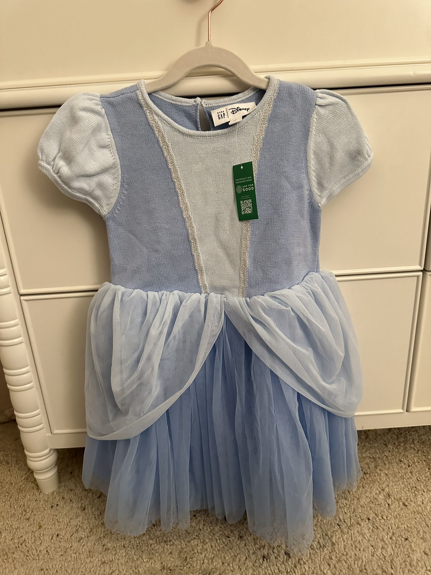 Gap X Disney Princess Cinderella Simply Blue Tulle Costume Dress Size 4T
