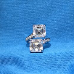 Moissanite 10.93 ctw Ascher Ring 