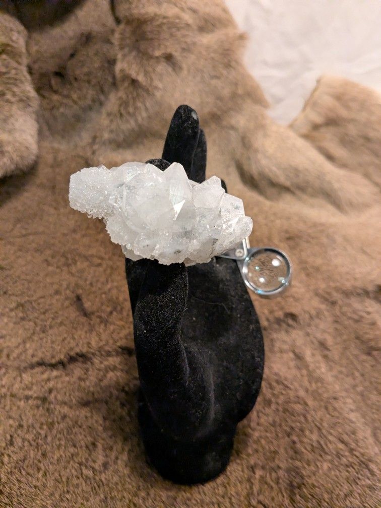 Clear Sugary Apophyllite Stalactite Cluster β 78.3g β Collector's Specimen