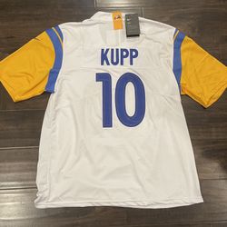 NEW Cooper KUPP Jersey Men's NFL Los Angeles LA Rams Nike QB White OR Blue Super Bowl Small-3XL STITCHED