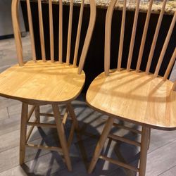 wooden chairs
