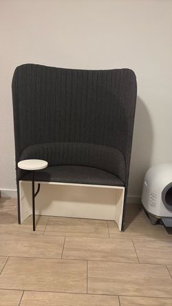 Dark Gray High-Back Accent Chair