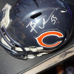 Brian Urlacher & Matt Forte Autographed Mini helmet