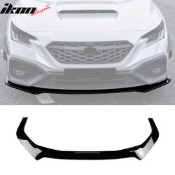 Fits 2022-2025 Subaru WRX IKON Style Front Bumper Lip Chin Splitter PP Gloss Black