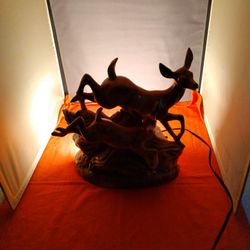 Vtg Deer TV Lamp