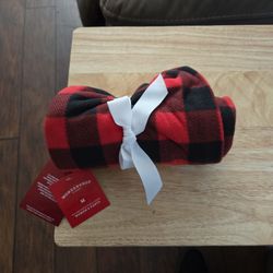 New Size Medium Women Plaid Black And Red Pj Pants