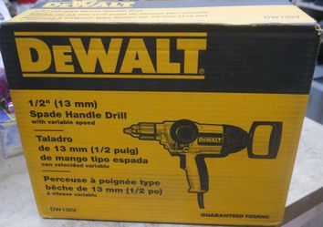 DEWALT DW130V 9 Amp 1/2" Spade Handle Drill Concrete Mud Mixer NEW F(contact info removed)1