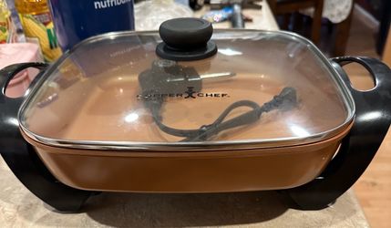Copper Chef Electric Skillet with Glass Lid