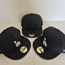 LA DODGERS ( 3 PC BRAND NEW )  NEW ERA 59FIFTY CAP SIZE 7 3/8