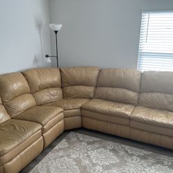 Genuine Leather Recliner Sofa and sleeper (sofa bed) 6+ seat capacity