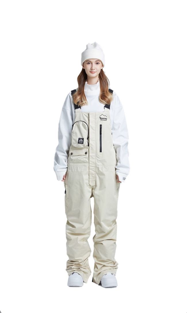 Women And Men's Ski Overalls Waterproof Snow Bibs Ski Pants