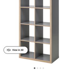 KALLAX Shelf unit, gray/wood effect, 30 1/8x57 5/8 "