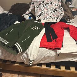 Guess Puffers, Sweaters, And Jackets