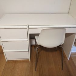 Wood White Desk