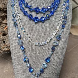 Vintage crystal and rhinestone Necklace Set