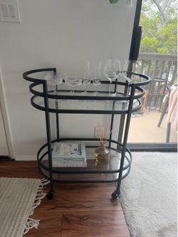Bar cart & glassware