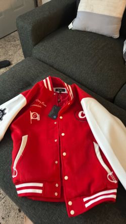 $120 cookies lettermen jacket big and it’s a sick ass jacket hmu