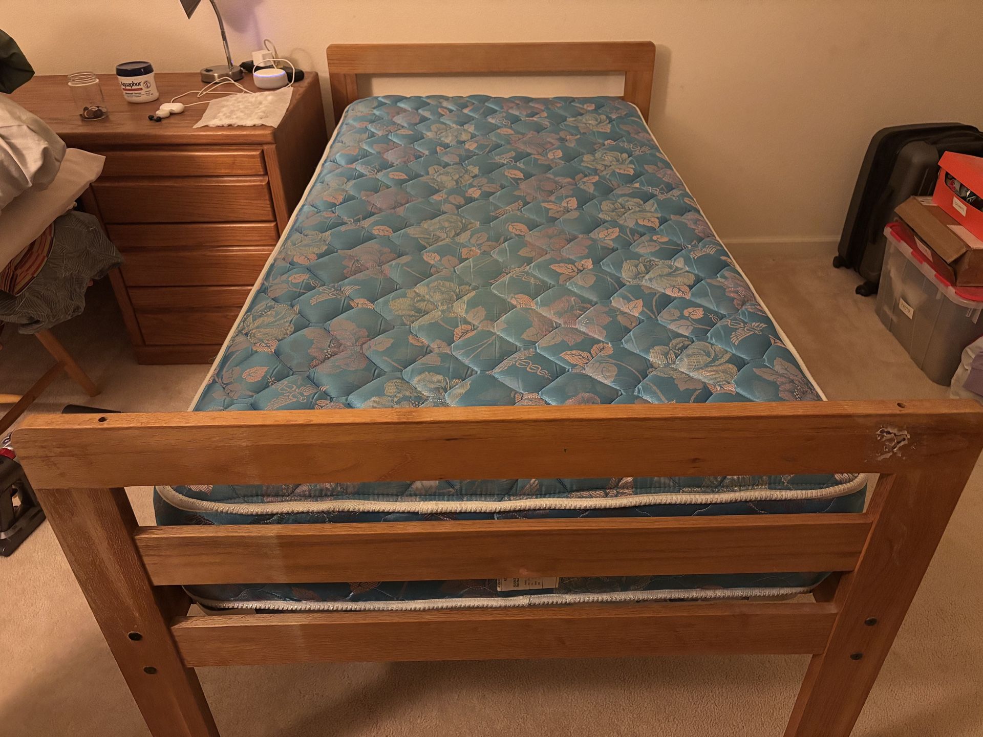 Solid Wood Twin Bed (or bunk bed)