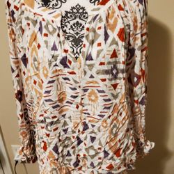 Andree By Unit Abstract Print Top Size 1X
