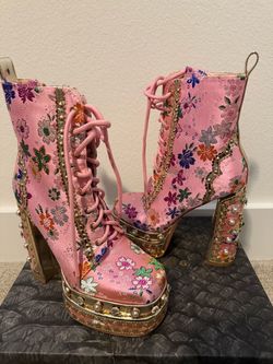 Azalea Wang Chunky ankle heel boots