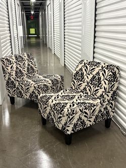2 suade fluorescent decorative chairs