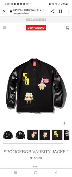 Brand NEW Sprayground Spongebob Varsity Jacket Size L for