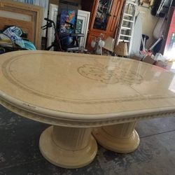 Large Heavy French Provincial Dinng Table 