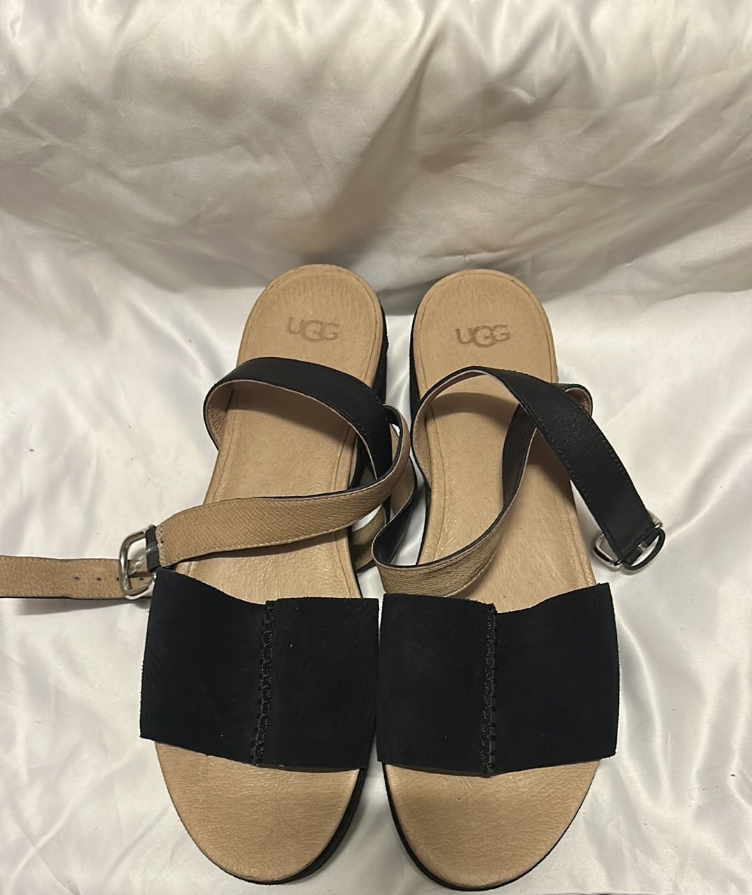 Ugg Black Suede Platform Sandals