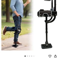 Hands Free Crutch with Safety Kneepad, Peg Leg Crutch Alternative for Adults, Comfortable Knee Crutches for Foot, Ankle, and Lower Leg Injuries- Suita