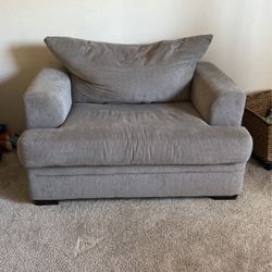 Gray Oversized Chair 