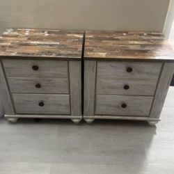 Farmhouse 2 Drawer Nightstand Dresser