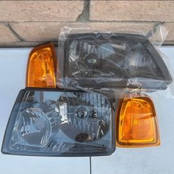 01-11 FORD RANGER HEADLIGHTS FAROS CALAVERAS MICAS LUCES 