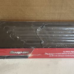 Snap-on Tools 6 pc 12-Point Metric Flank Drive® High-Performance 0° Offset Box Wrench Set (8–19 mm)