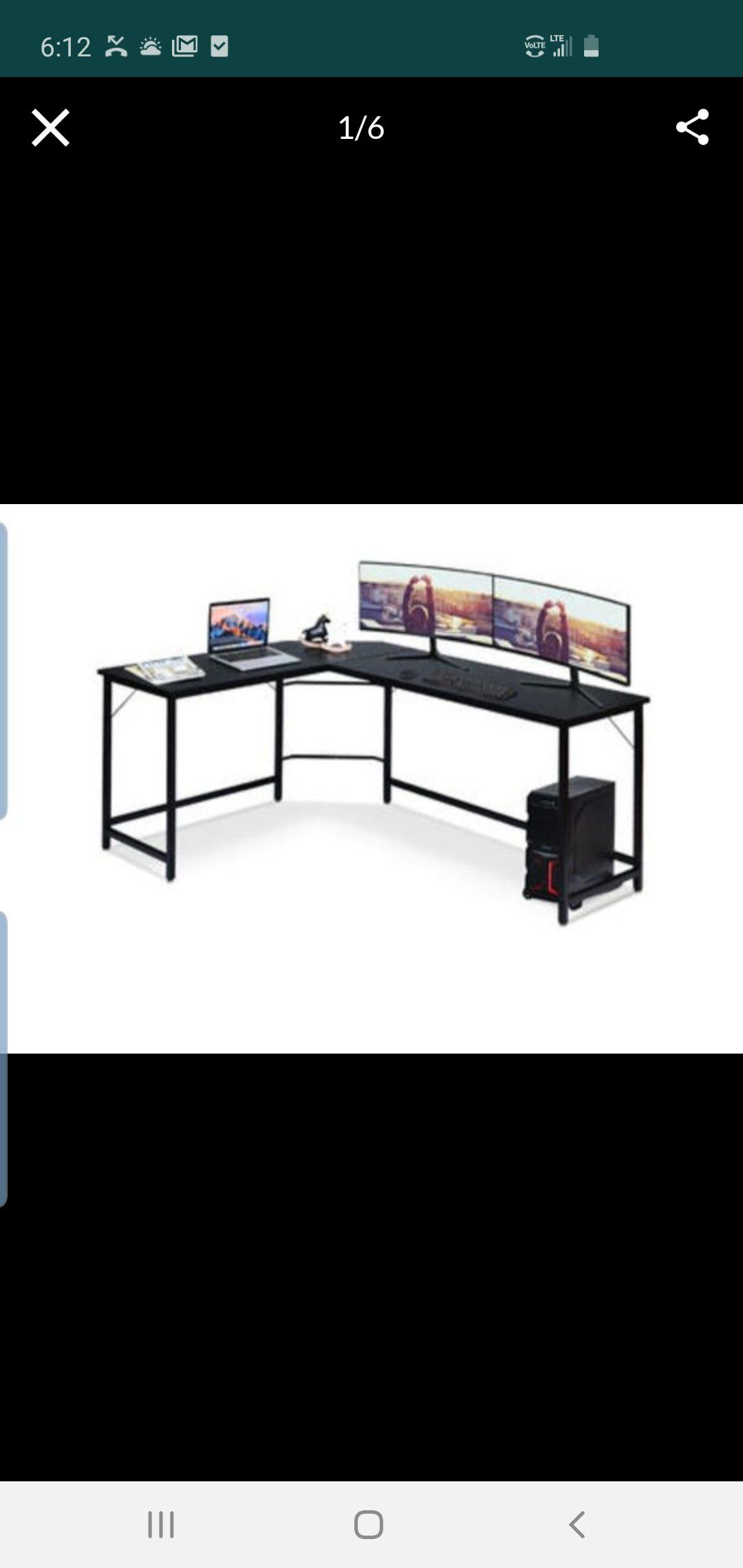 L-Shaped Computer Desk Corner Workstation Study Gaming Table