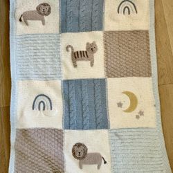 Pottery Barn Kids Heirloom Lion Baby Blanket