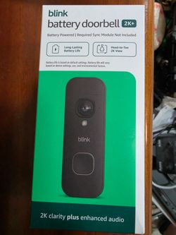 Blink 2K+ Wireless Battery Video Doorbell – New in Box