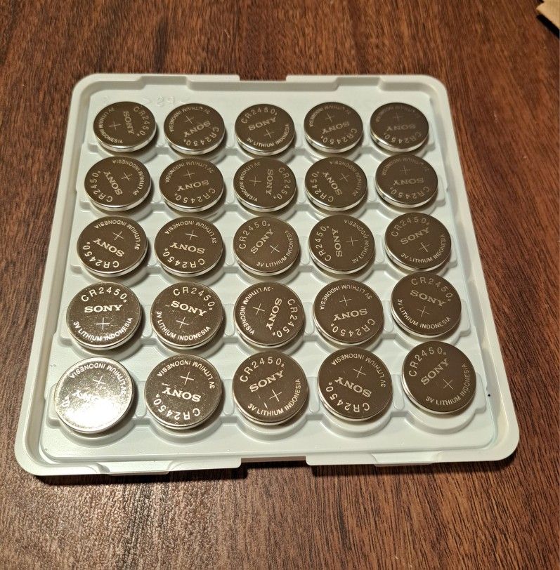 25 Sony CR2450B Lithium Batteries For 10$