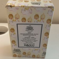 Girl Holding Red/White Stocking Precious Moments 