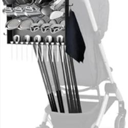 Golf Stroller Attachment - Enjoy Golf with Your Kids - Easy Installation - Universal Golf Club Holder - Ideal Golf Accessory Gift for Parents