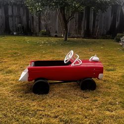 Vintage Kids Red Pedal Car