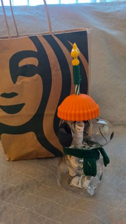 Starbucks x Peanuts Snoopy Glass Cold Cup – Limited Edition – New