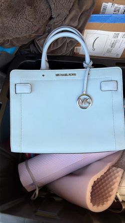 Michael Kors Light Blue Saffiano Tote Bag