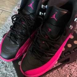 Jordan 12 Retro Black Deadly Pink 