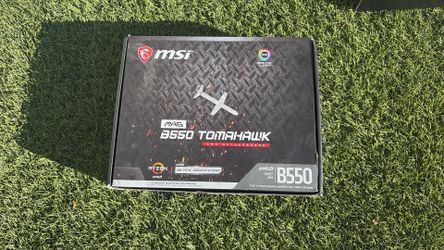 MSI MAG B550 Tomahawk AM4 motherboard, open box, never used.