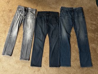Assortment of men’s jeans and pants
